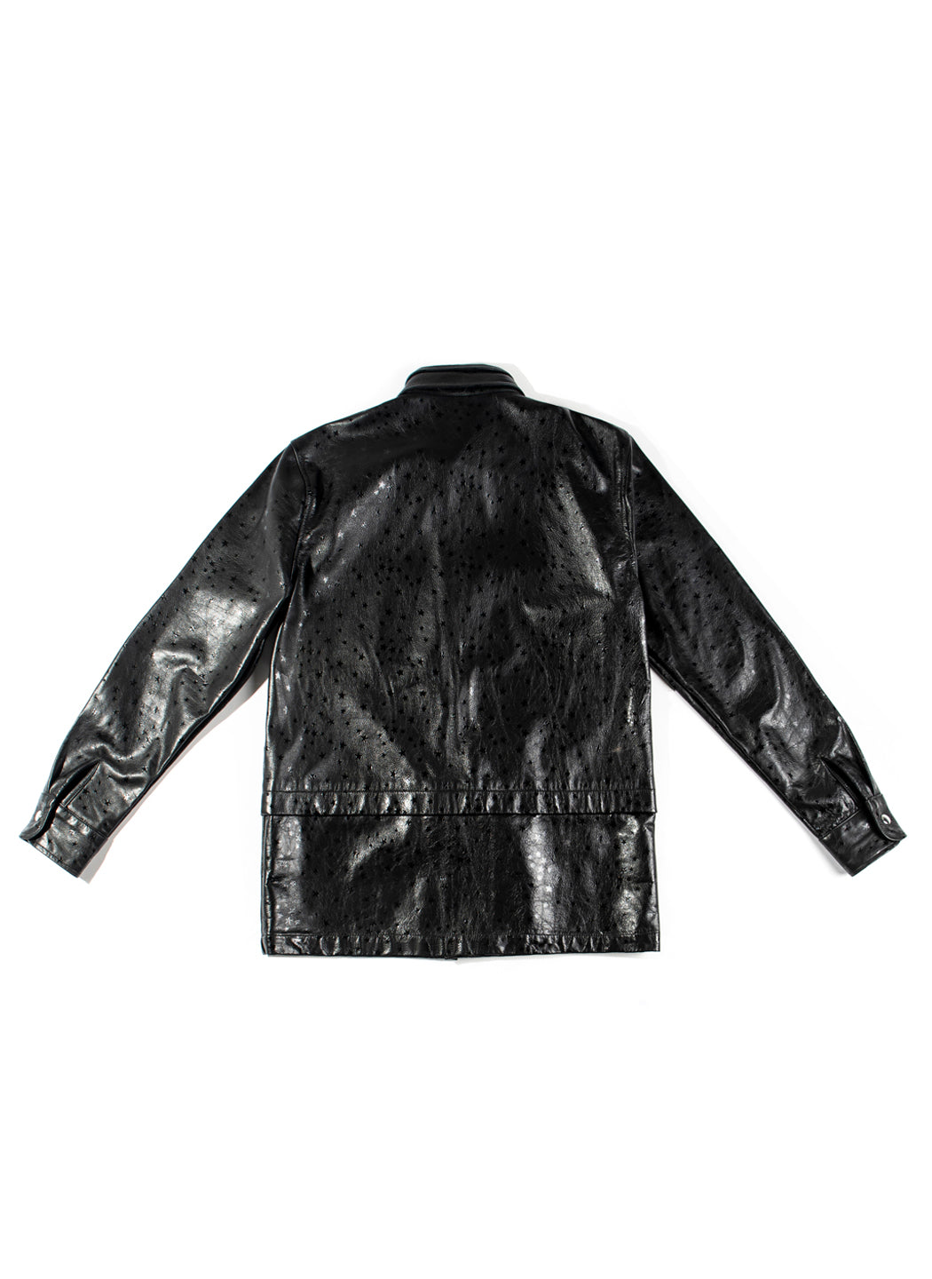 MELI STARGAZE LEATHER LONG SLEEVE BUTTON-UP