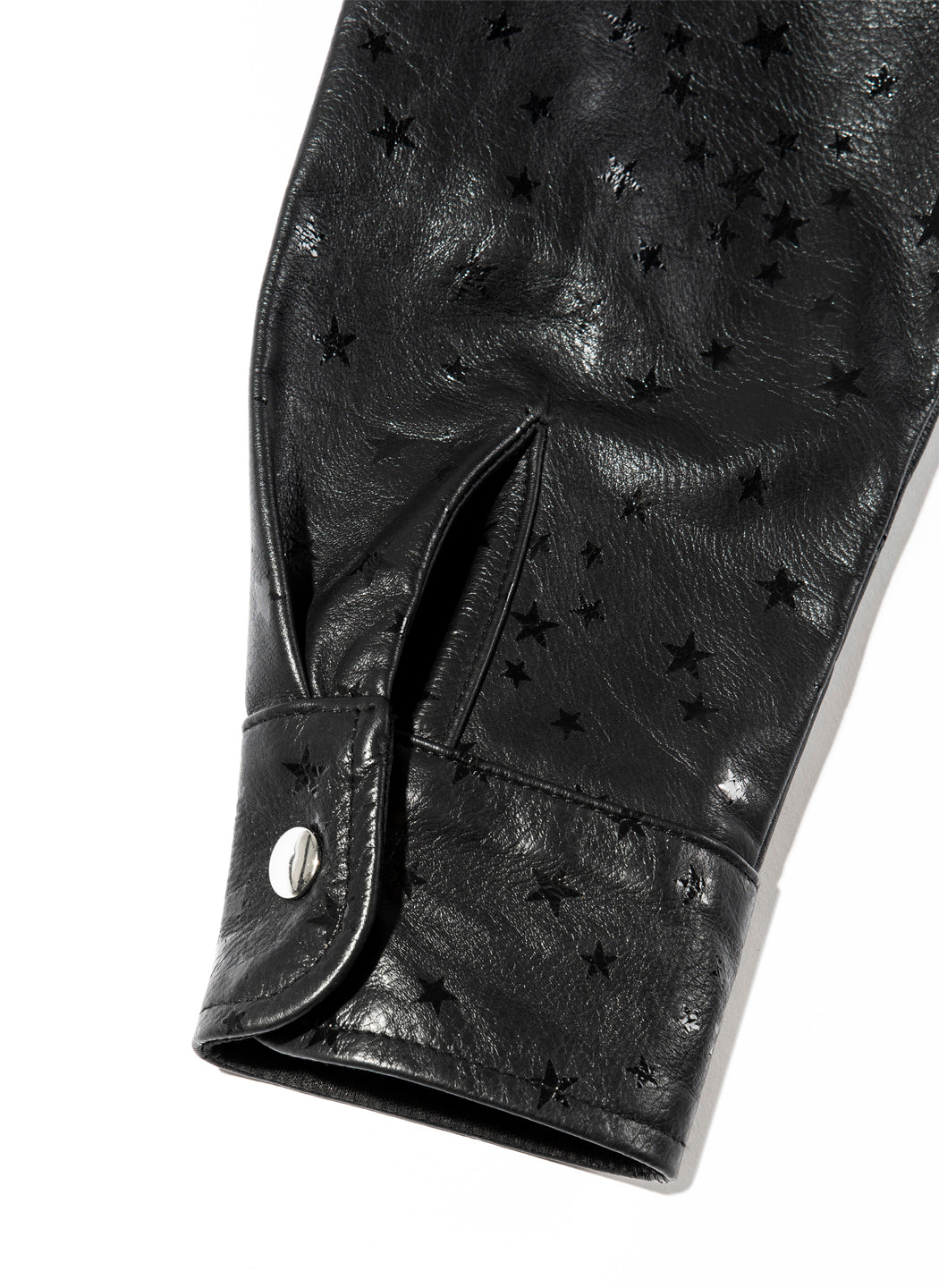 MELI STARGAZE LEATHER LONG SLEEVE BUTTON-UP
