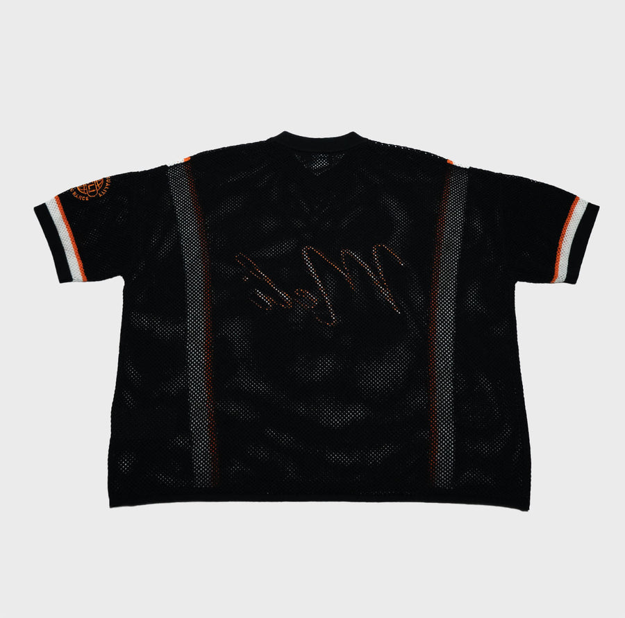 MELI MESH JERSEY — BLACK