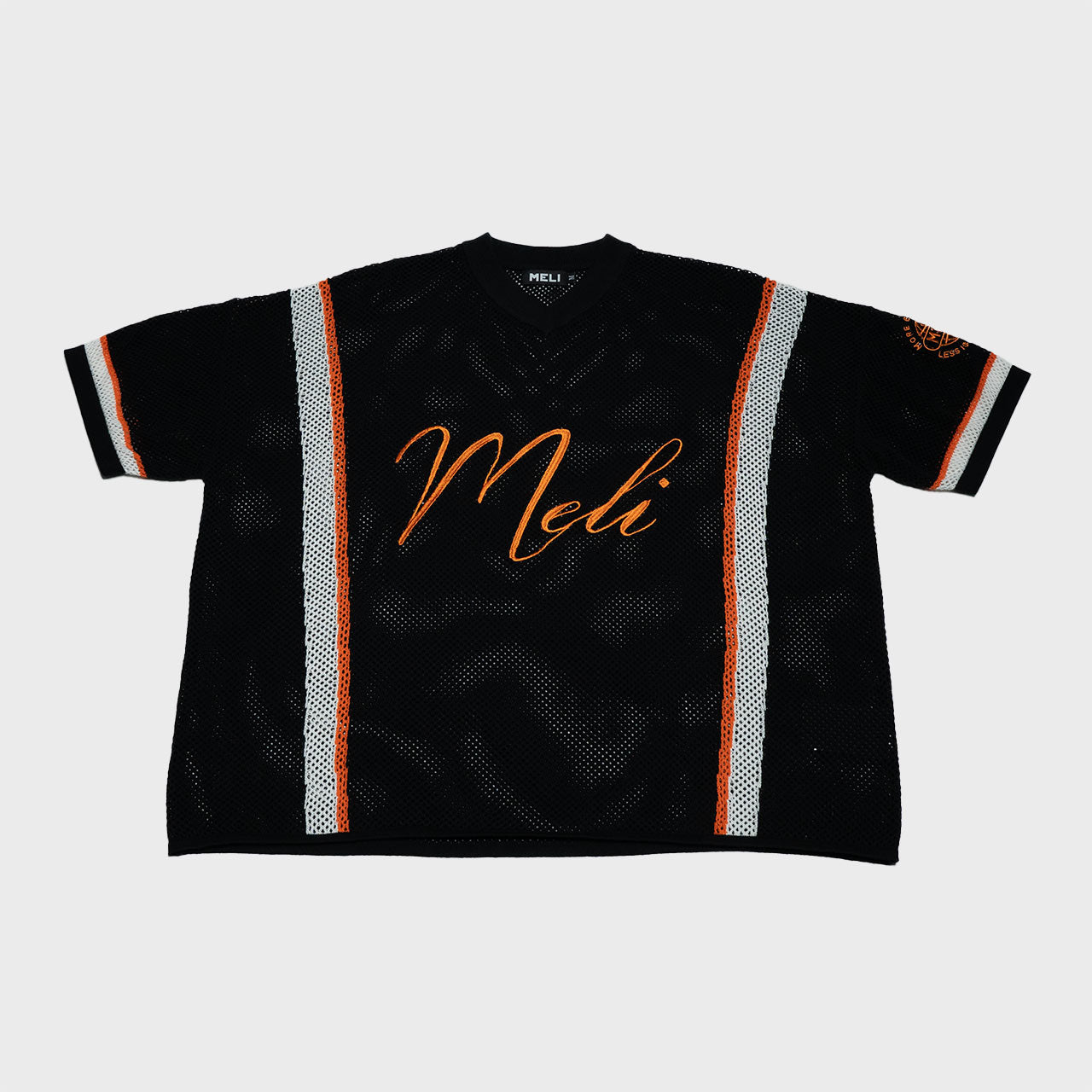 MELI MESH JERSEY — BLACK