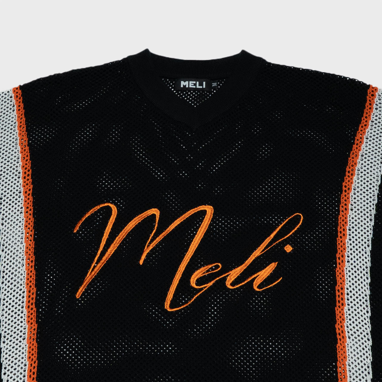 MELI MESH JERSEY — BLACK