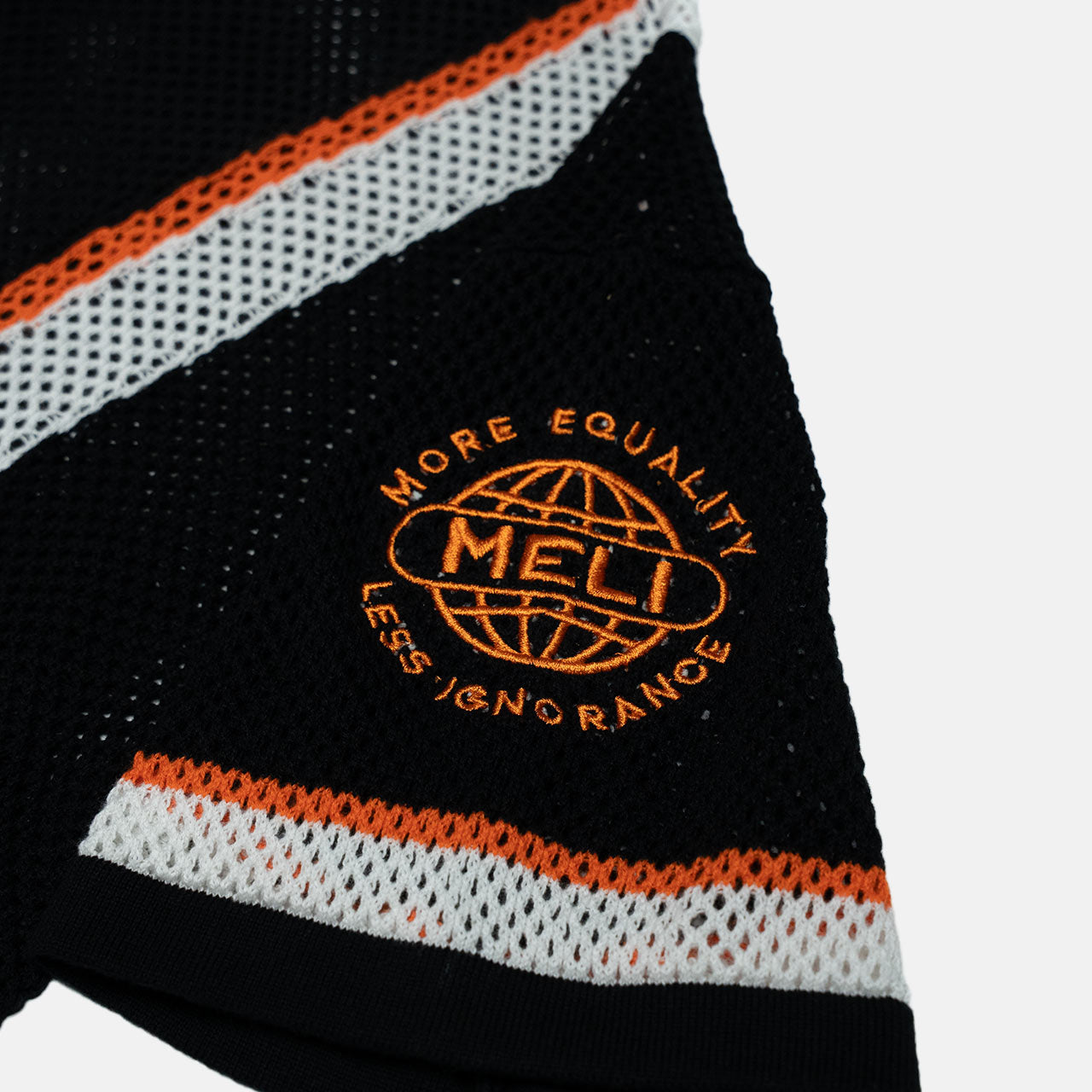 MELI MESH JERSEY — BLACK