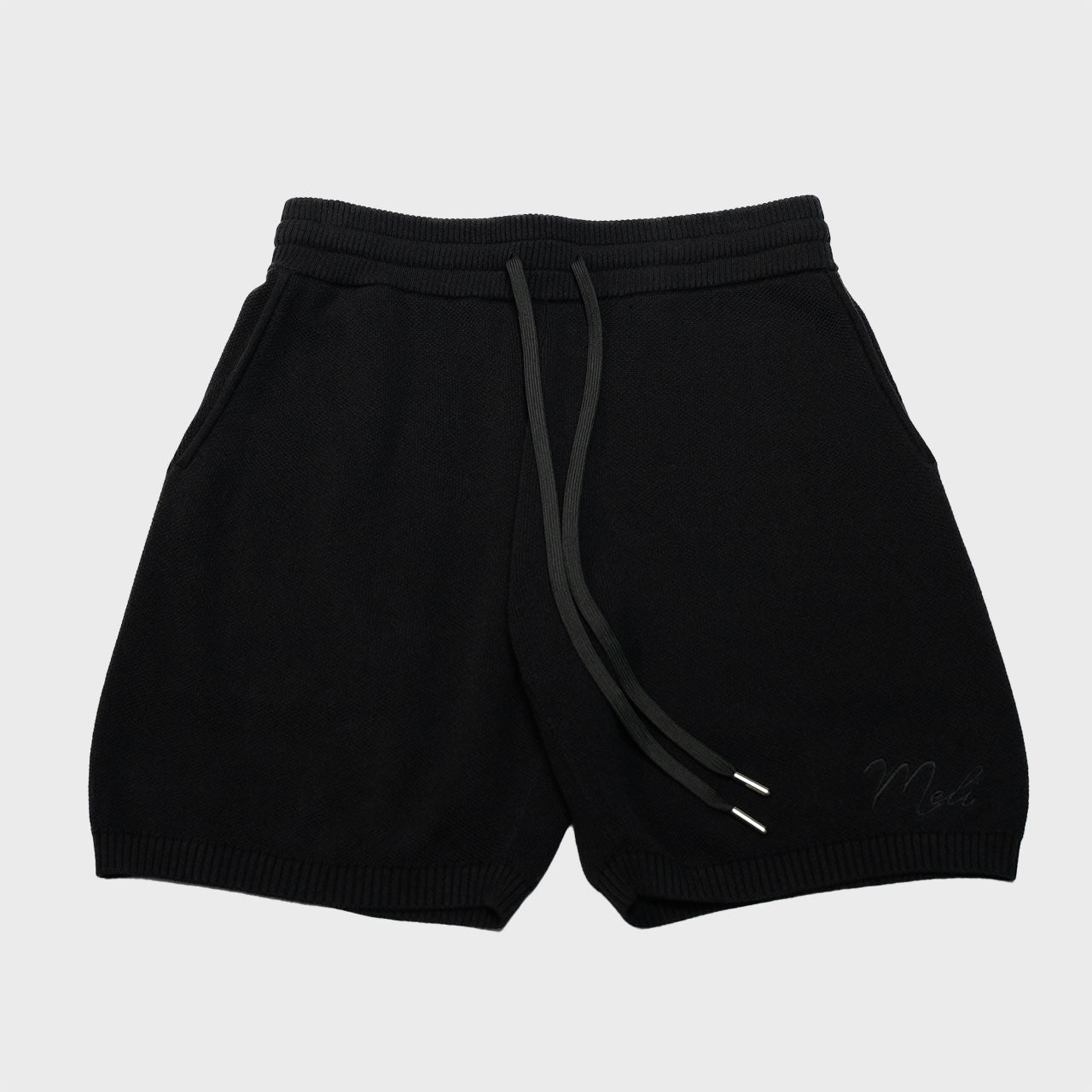 MELI KNIT SHORT — BLACK