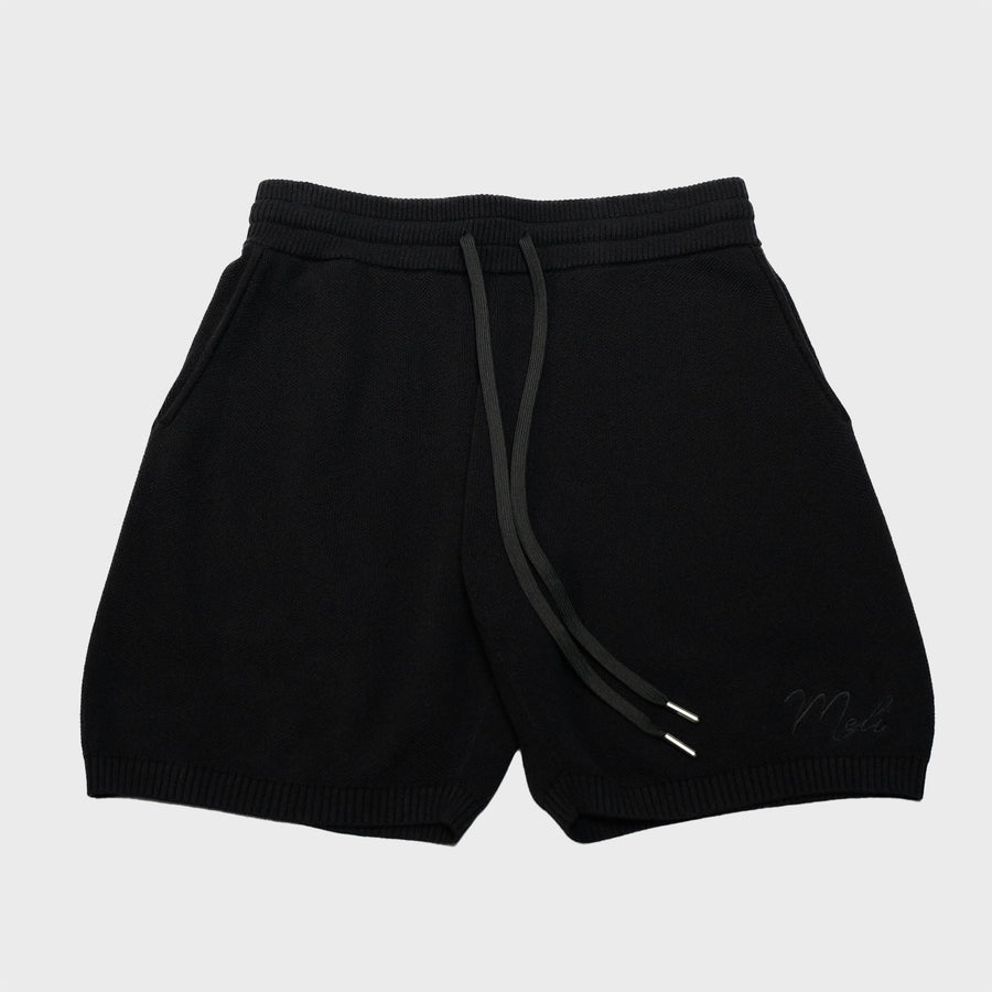 MELI KNIT SHORT — BLACK