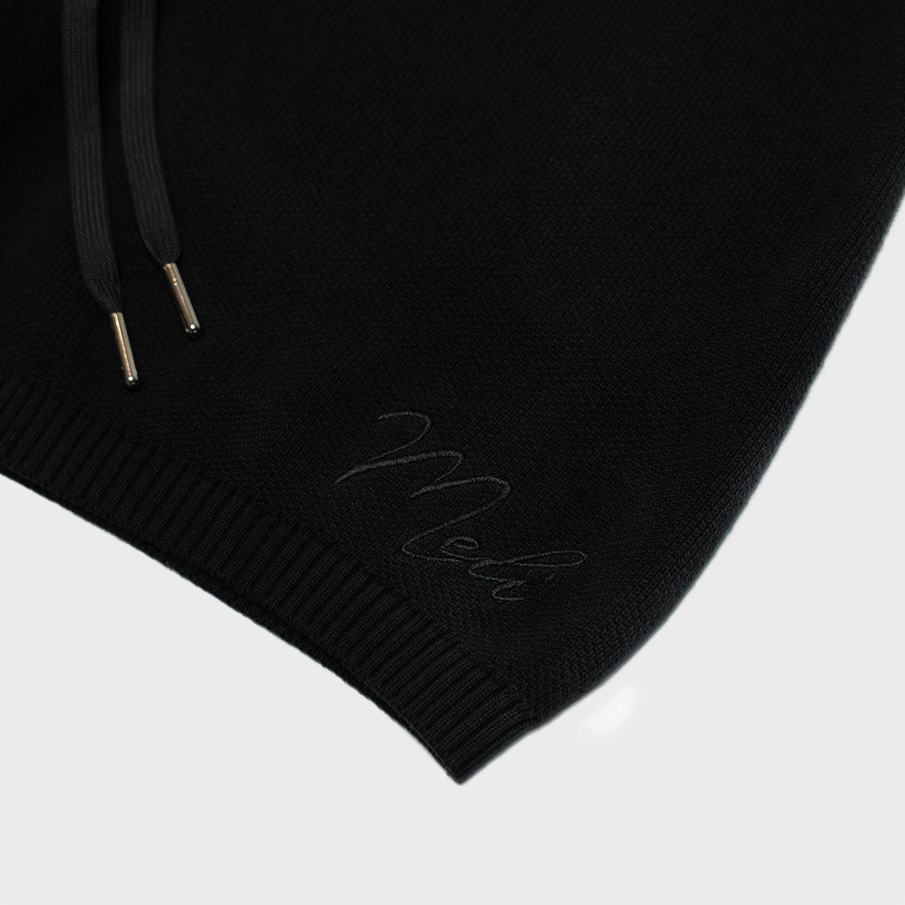 MELI KNIT SHORT — BLACK