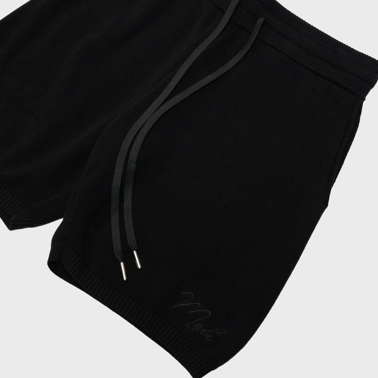 MELI KNIT SHORT — BLACK