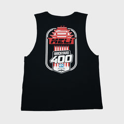 MELI x Brickyard Tank Top in navy blue, back