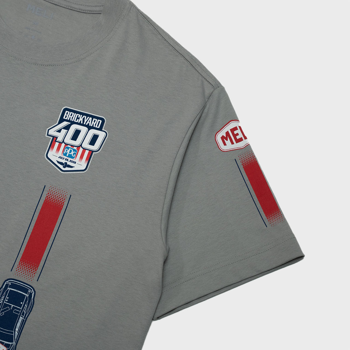 MELI x Brickyard Tee in light gray