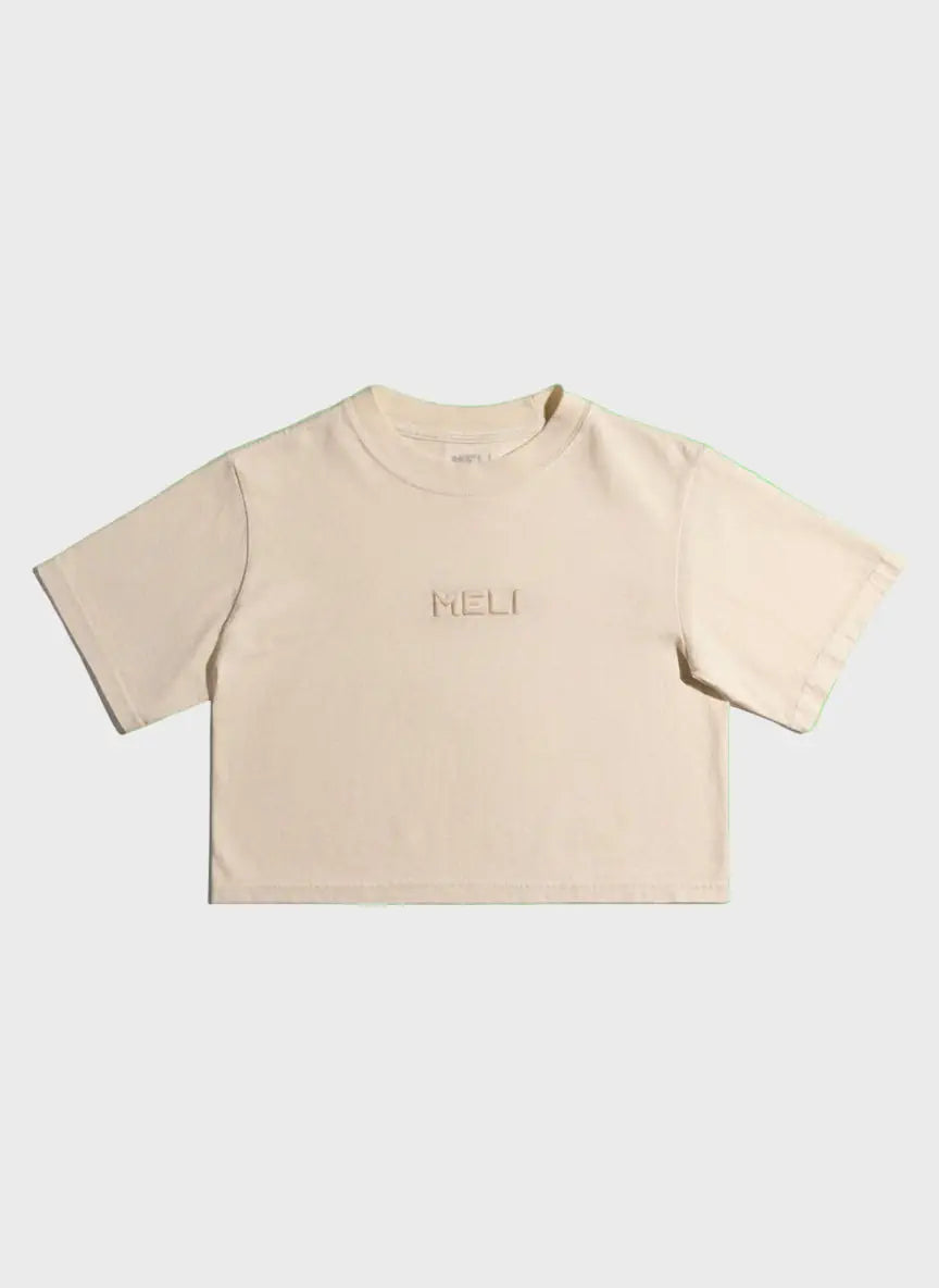 MELI WOMEN'S CROPPED STATEMENT TEE