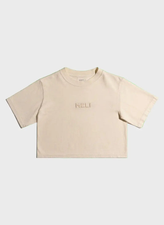 MELI WOMEN'S CROPPED STATEMENT TEE