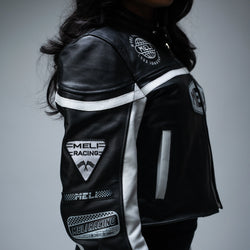 MELI CROPPED MOTO LEATHER JACKET