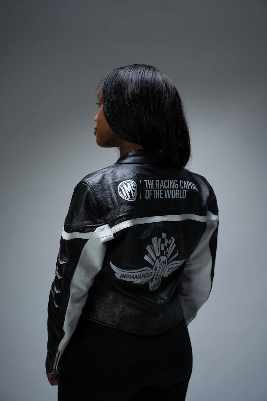 MELI CROPPED MOTO LEATHER JACKET
