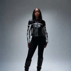 MELI CROPPED MOTO LEATHER JACKET