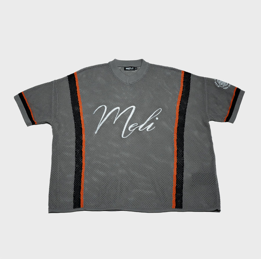 MELI MESH JERSEY — GRAY