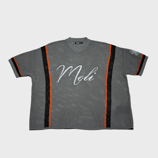 MELI MESH JERSEY — GRAY