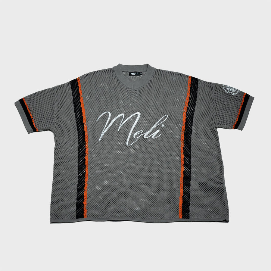 MELI MESH JERSEY — GRAY