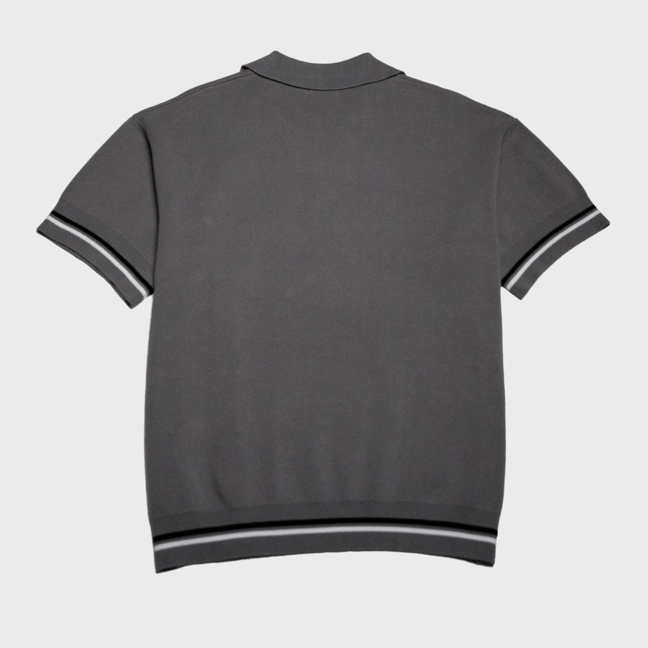 MELI ZIP POLO — Charcoal Gray