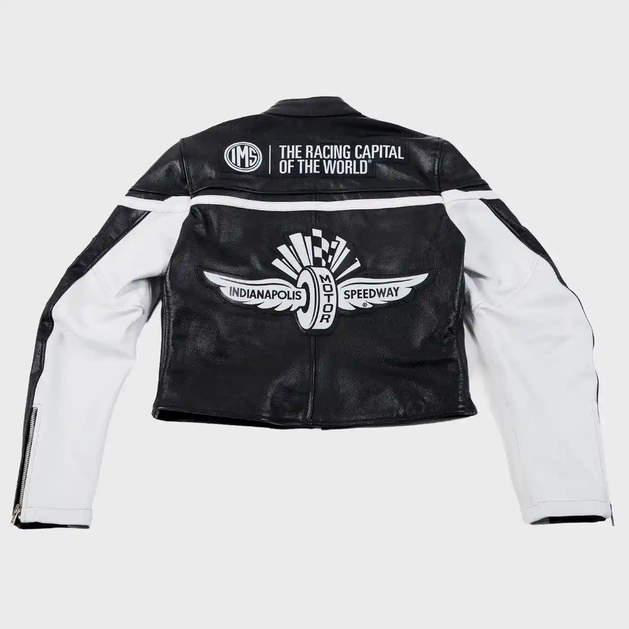 MELI CROPPED MOTO LEATHER JACKET