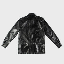 MELI STARGAZE LEATHER LONG SLEEVE BUTTON-UP
