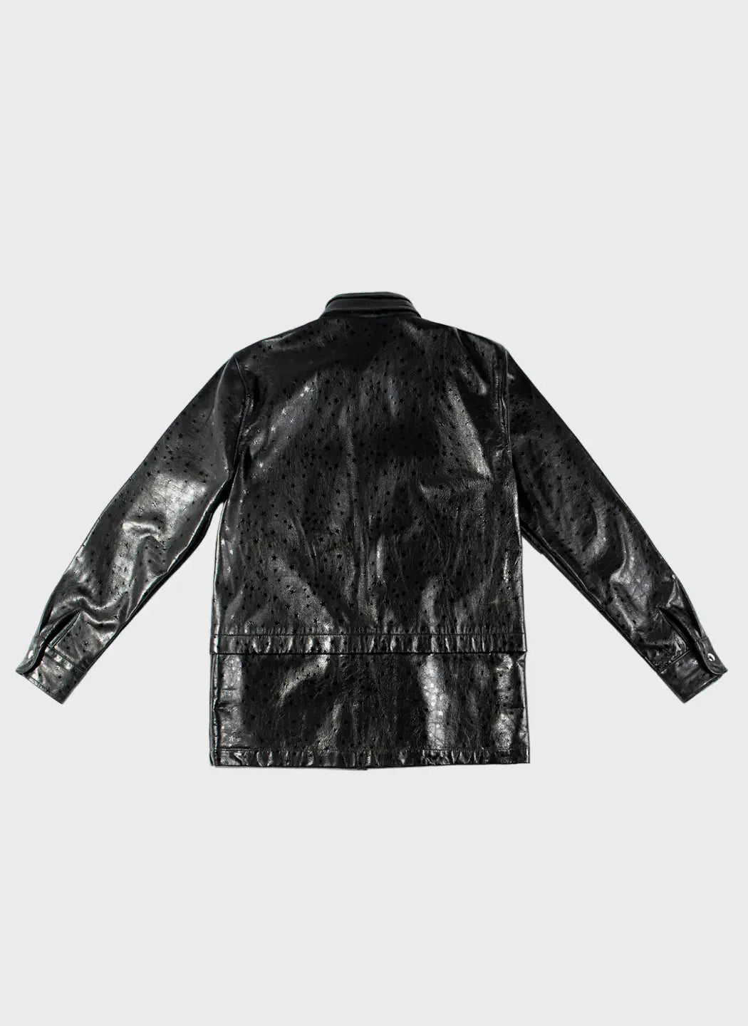 MELI STARGAZE LEATHER LONG SLEEVE BUTTON-UP