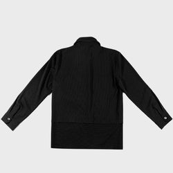 PINSTRIPE LONG SLEEVE BUTTON-UP