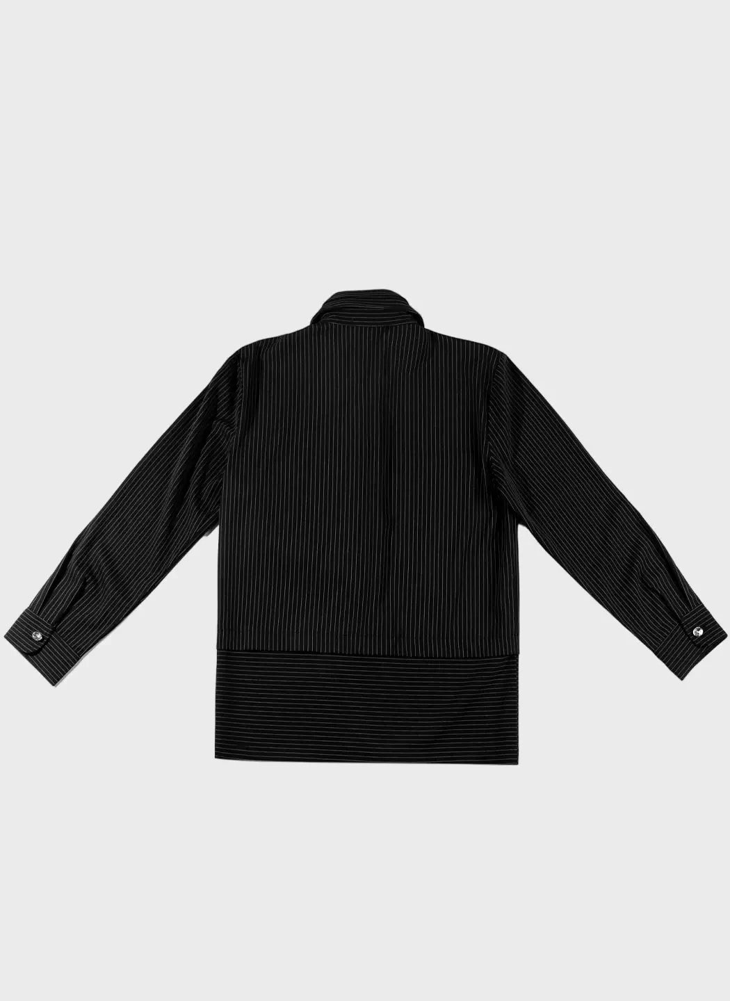 PINSTRIPE LONG SLEEVE BUTTON-UP