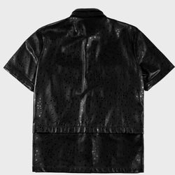 MELI STARGAZE LEATHER BUTTON-UP