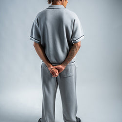 MELI ZIP POLO — Charcoal Gray — Male model