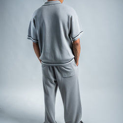 MELI ZIP POLO — Charcoal Gray — Male model
