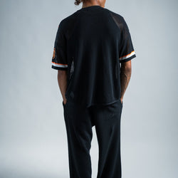 MELI MESH JERSEY — BLACK — Male model