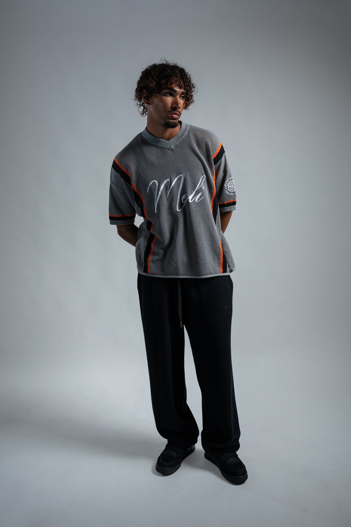 MELI MESH JERSEY — GRAY — Male model