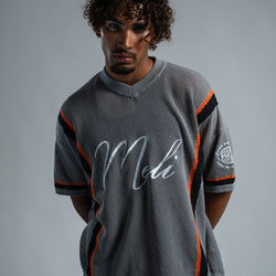 MELI MESH JERSEY — GRAY — Male model