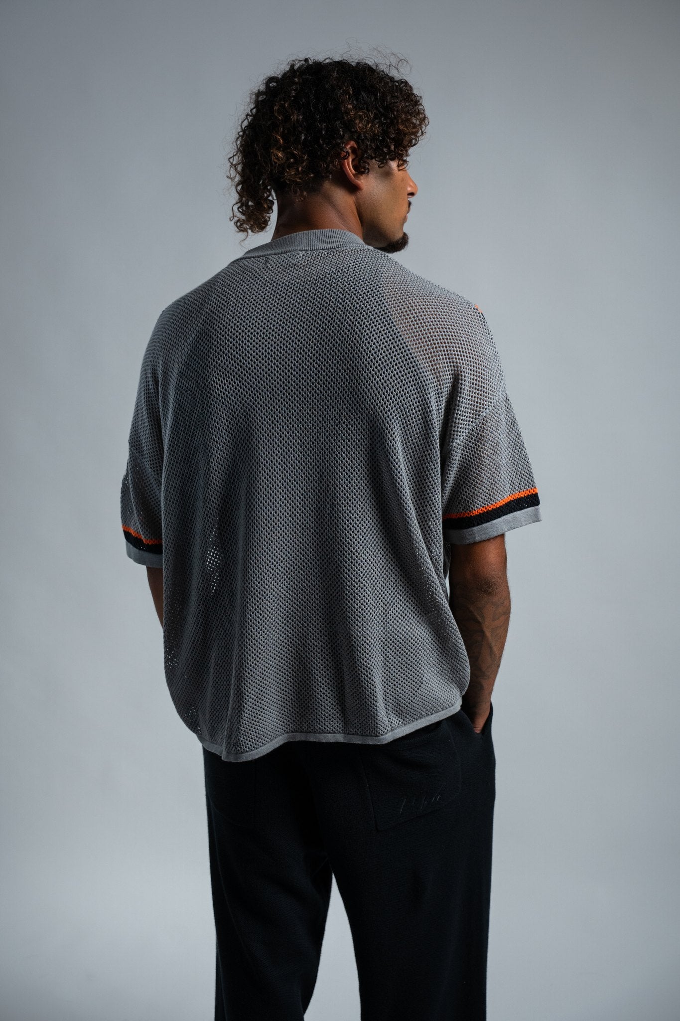 MELI MESH JERSEY — GRAY — Male model
