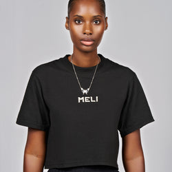 MELI WOMEN'S CROPPED STATEMENT TEE