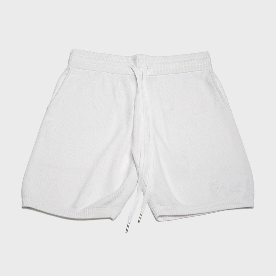 MELI KNIT SHORT — WHITE