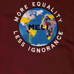 MELI Global Sweatsuit 3.0 in Crimson, fully embroidered MELI Global map logo on the hoodie back