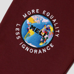MELI Global Sweatsuit 3.0 in Crimson, embroidered MELI Global map logo at the rear leg