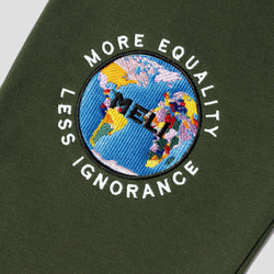 MELI Global Sweatsuit 3.0 in Olive, embroidered MELI Global map logo at the rear leg