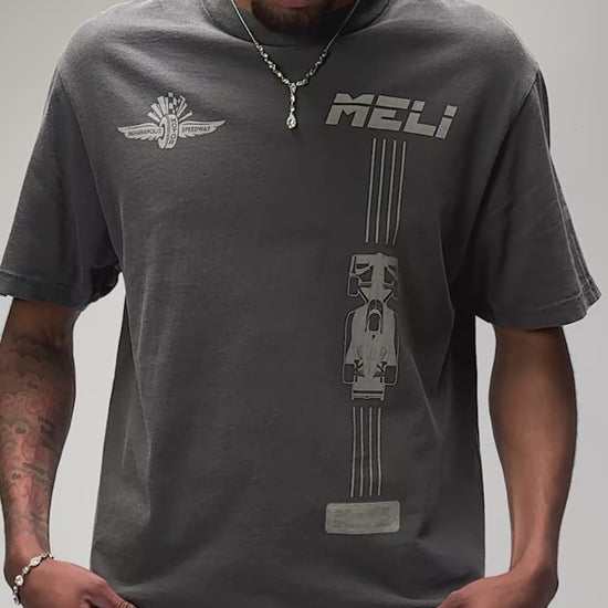 The MELI Circuit tee, worn and moving