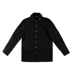 PINSTRIPE LONG SLEEVE BUTTON-UP