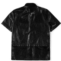 MELI STARGAZE LEATHER BUTTON-UP